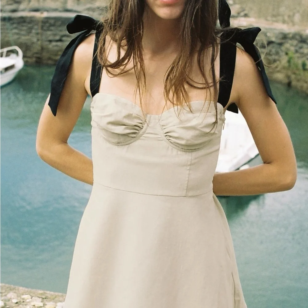 ZARA Ruffled Mini Dress - Picture 6 of 10